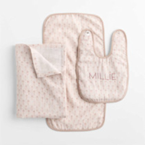 Crate&Kids Camila Floral Printed 3-Piece Baby Gift Set