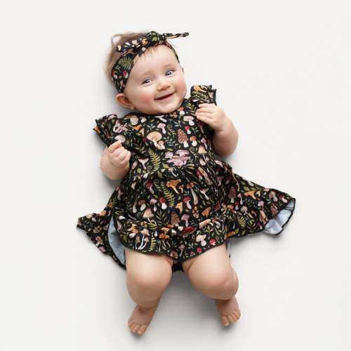 Mystic Mushrooms Bodysuit Twirl Dress