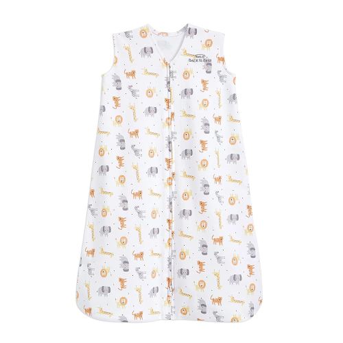 HALO SleepSack, 100% Cotton Wearable Blanket, Swaddle Transition Sleeping Bag, TOG 0.5, Jungle Cotton, Medium, 6-12 Months