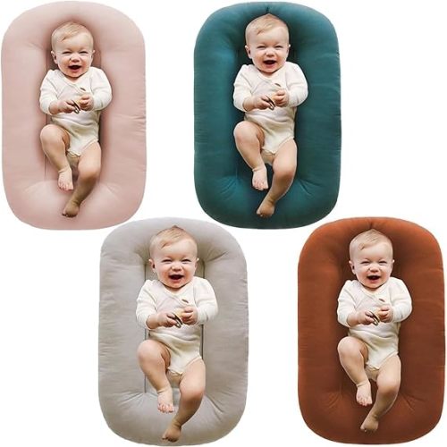 Baby Lounger, Baby Lounger Pillow, Babys Lounger Pillow for Newborn 0-24 Months (Beige)