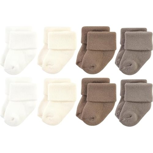 Hudson Baby Baby 8-pack Cotton Rich Newborn and Terry Socks