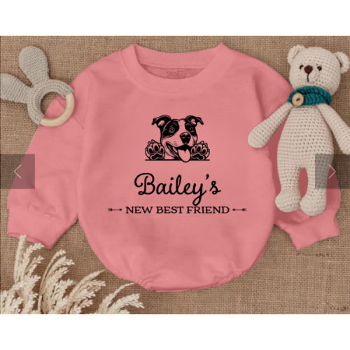 New Best Friend Bubble Romper, AMERICAN STAFFORDSHIRE TERRIER