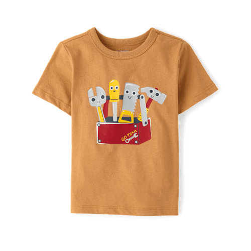 Baby And Toddler Boys Toolbox Friends Graphic Tee - Yellow