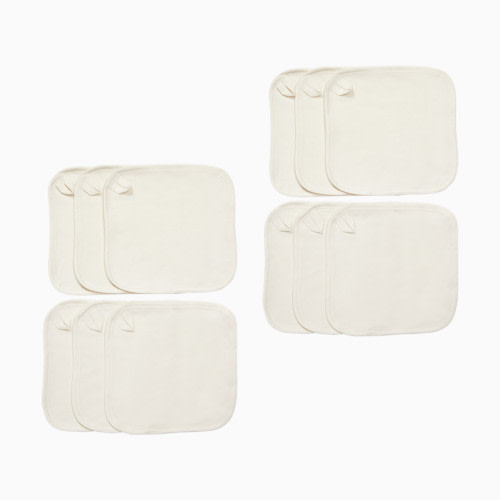 Small Story Organic Washcloth (6 Pack) - White, 12