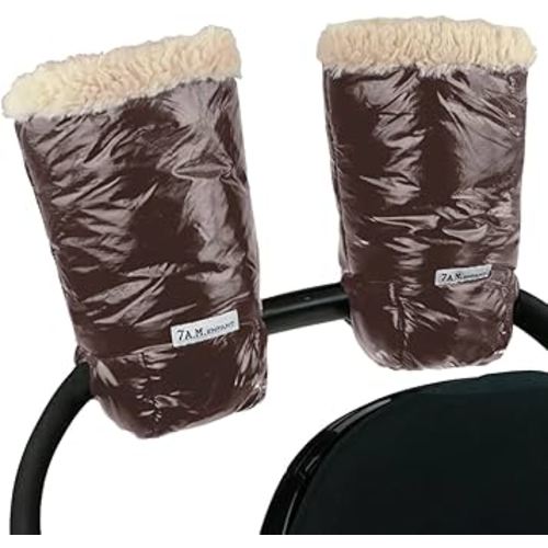 7AM Enfant - Guantes para cochecito – Guantes anticongelantes para manillar, repelente al agua, calentador de manos para clima frío, forro de felpa, accesorios para cochecito de invierno