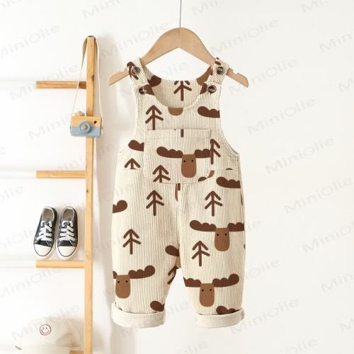 Baby Toddler Deer Corduroy Overalls