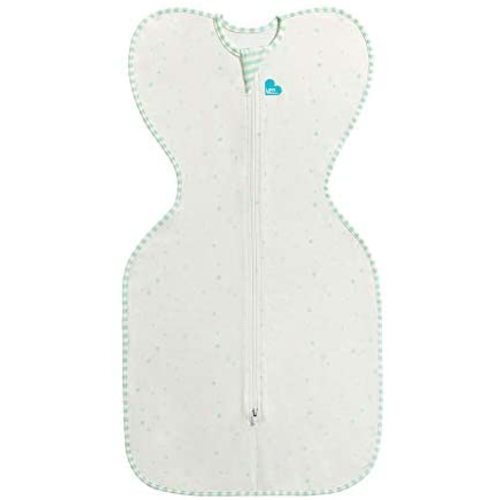 Love To Dream Swaddle UP Organic, Mint, Newborn, 5-8.5 lbs., Dramatically Better Sleep, Allow Baby to Sleep in Their Preferred arms up Position for self-Soothing, snug fit Calms Startle Reflex