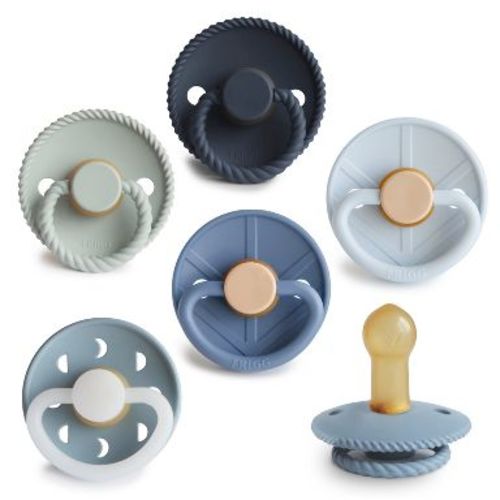 FRIGG Natural Rubber Pacifier 6-Pack Endless Sea 6-18 months