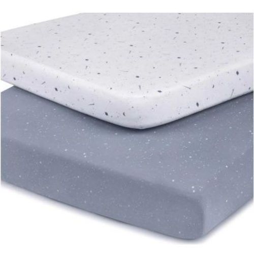 Ely's & Co. Baby Fitted Pack n Play - Mini Crib Sheet 100% Combed Jersey Cotton Blue for Baby Boy 2 Pack