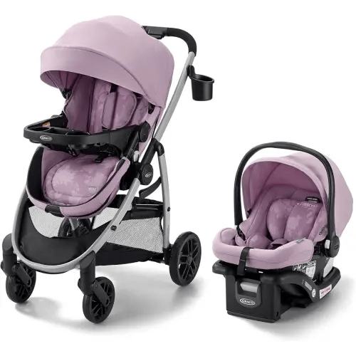 Graco Modes Pramette 3-in-1 Travel System (Stroller & Car Seat), Lilac Mod