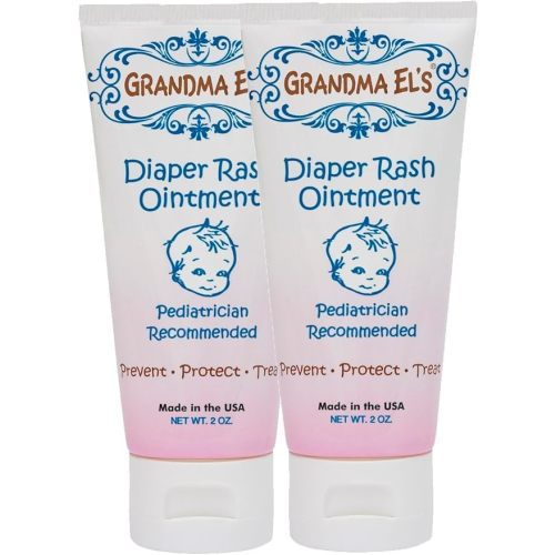 Grandma El’s Diaper Rash Ointment – Gentle Protection & Relief for Baby’s Delicate Skin – Pediatrician-Approved Moisturizing Barrier – Safe for Cloth & Disposable Diapers – 3.75 oz Jar
