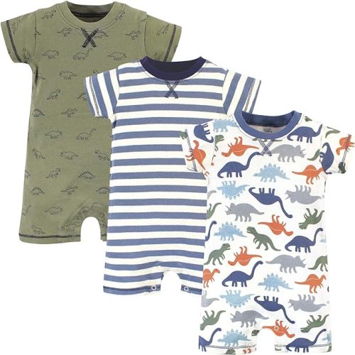 6-9 month - Touched by Nature baby-boys Organic Cotton Rompers
