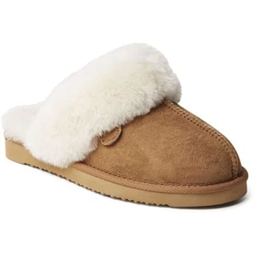 Dearfoams Women's Fireside Sydney Shearling Fur Slippers (Wide width available)