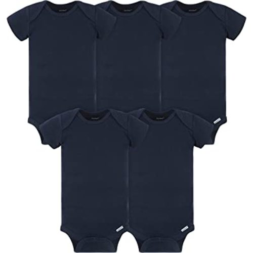 Gerber Baby 5 Pack Solid Onesies Bodysuits; 0-3 months