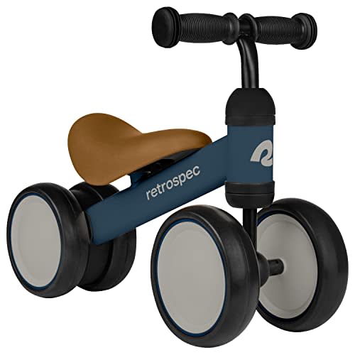 Retrospec Cricket Baby Balance Bike, 4-Wheel Ride-On Toy for Ages 12-24 Months First Bike & Toddler Bike for 1 Year Old Boys & Girls, First Birthday Gift