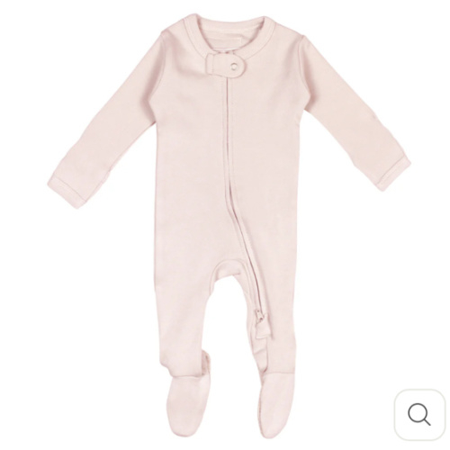 Blush | Organic Zipper Footie – L'ovedbaby