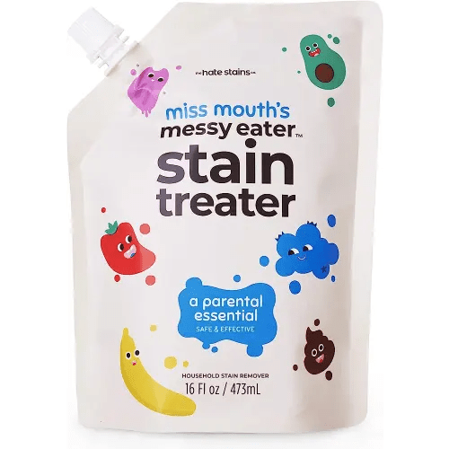 Miss Mouth's Messy Eater Stain Treater - 16oz Refill - Newborn & Baby Essentials - No Dry Cleaning Food, Grease, Coffee Off Laundry, Underwear, Fabric