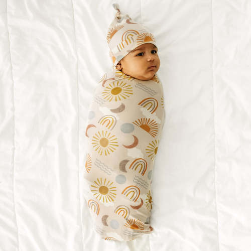 Desert Sunrise Swaddle & Hat Set - Little Sleepies