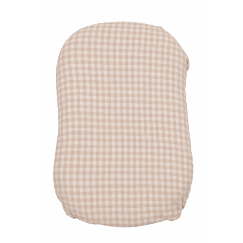 Beige Gingham Baby Lounger Cover