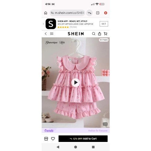 SHEIN Glamorique Kids Baby Girls' Cute Hot Pink Embroidered Peter Pan Collar Ruffle Trim Vest And Shorts Set,Elegant Cute Summer Outfit For Vacation | SHEIN USA