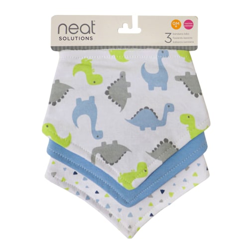 Neat Solutions Baby Bandana Bibs, 3 pack
