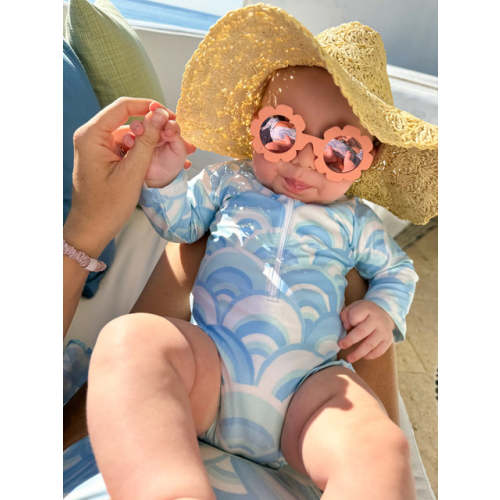 The Anguilla - Girls Rash Guard One Piece with Ruffle UPF 50+