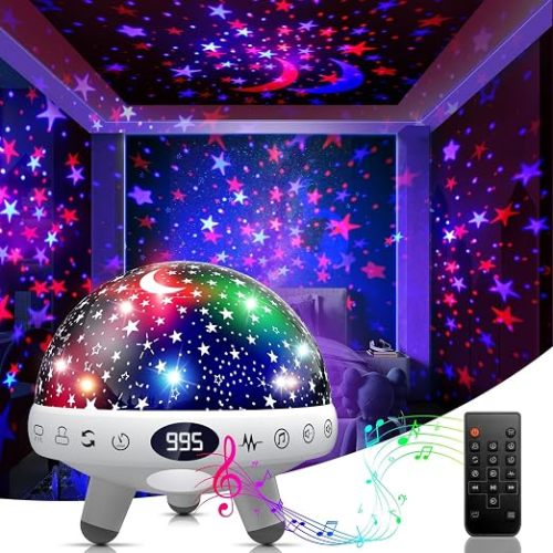 YACHANCE Kids Sound Machine with Night Light Projector,29 Soothing Sounds Baby Night Light Star Projector for Kids Room,White Noise Machine for Baby Sleeping Soother,Nursery Lamp,Bedroom Decor
