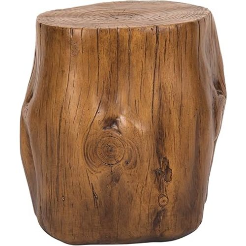 Ball & Cast Concrete Stool End Table, 16.5"H, (Brown)