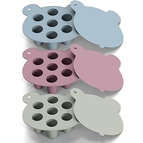 3Pack Baby Breastmilk Popsicle Molds, BPA Free Silicone Freezer Tray Storage Containers, Silicone Pacifier Feeder and Teether for Baby,Teething Popsicle for Baby,Breast Milk Ice Cube Tray