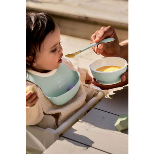 Baby Feeding Set in Powder Green, Set of 3 | Over The Moon