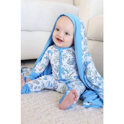 Tiny Tides Convertible Zip Romper | Blue