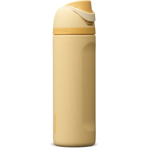 Owala FreeSip Stainless Steel Water Bottle 24 oz Butter Half