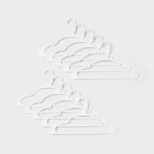 50pk Plastic Hanger White - Brightroom™