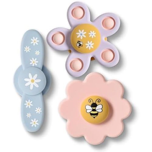SILI FACTORY Silicone Suction Cup Spinner Toy for Babies&Toddlers