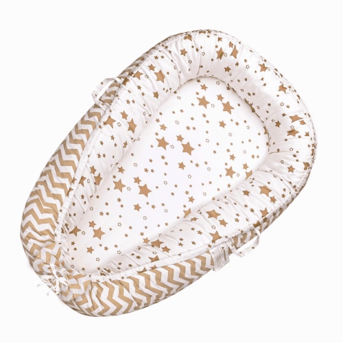 LAULLA Baby Playmat for Newborn Boys and Girls, Portable Infant Lounger, Brown