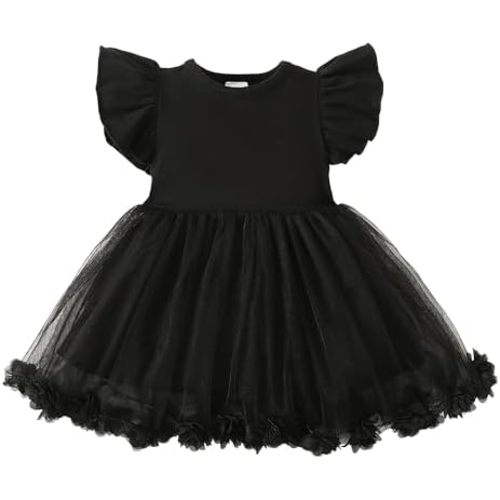 Baby Girl Butterfly Dress Tutu Ruffle Sleeveless Infant Tulle Dresses Photograph Party Outfits Sundress Birthday Gift
