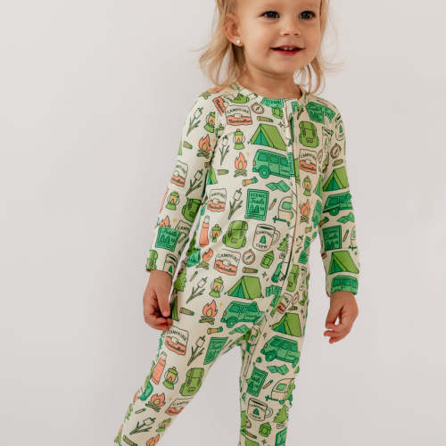 Infant Romper in Happy Camper