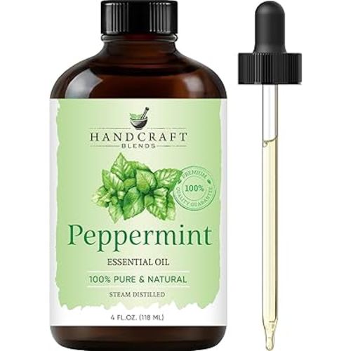 Handcraft Blends Peppermint Essential Oil – Huge 4 Fl Oz – 100% Pure and Natural – Premium Grade Essential Oil for Diffuser and Aromatherapy, Skin, Massage, Candle and Soap Making Fragrance