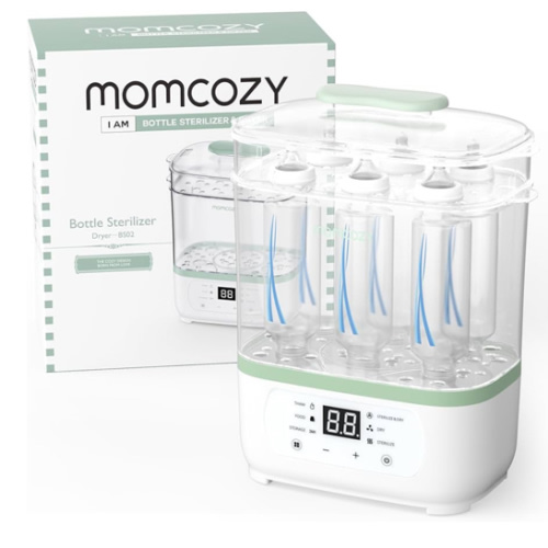 Momcozy Bottle Sterilizer and Dryer, 8-in-1 Electric Steam Baby Bottle Sterilizer for Baby Bottles, Baby stuffs & Breast Pump Accessories