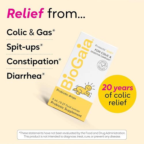 Amazon.com: BioGaia Protectis Baby Probiotic Drops | Baby Essentials for Colic & Gas Relief | Safe for Newborns | Ease Crying, Fussing, Colic, Gas, Spit-ups & Constipation | No Dairy, Soy & Gluten | 5mL : Health & Household