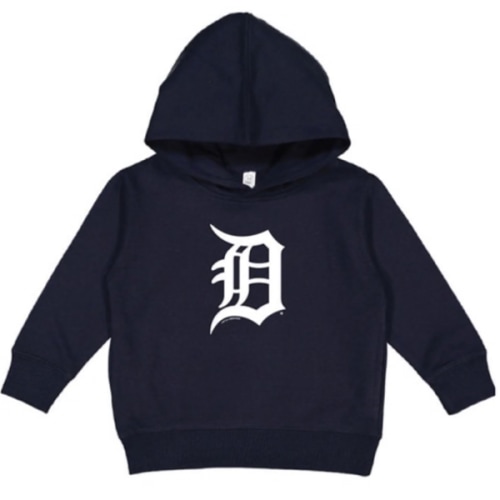 Detroit Tigers Toddler NAVY Primary Logo Design Long Sleeve Hoodie - 4T