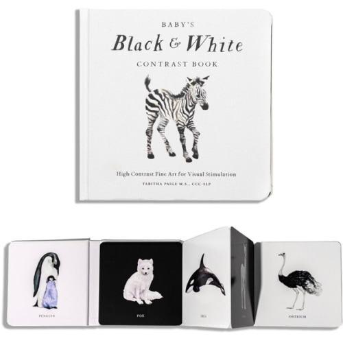 Baby's Black and White Contrast Book: High-Contrast Art for Visual Stimulation at Tummy Time (Tabitha Paige Children's Book Series)