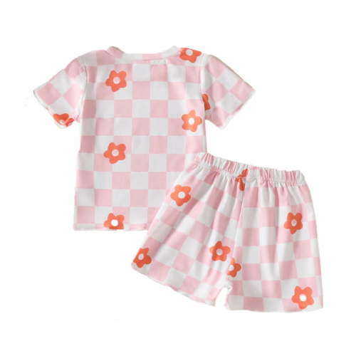 Baby Girl Outfit Kids Toddler Girls Summer Fruit Floral Print Causal Outfit Breathable T Shirt and Shorts Girl Outfits Watermelon Red 6 Months-12 Months