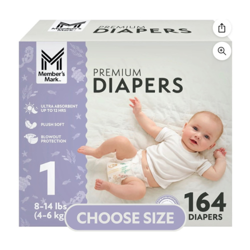 Member's Mark Premium Baby Diapers, Size 1 - Samsclub.com