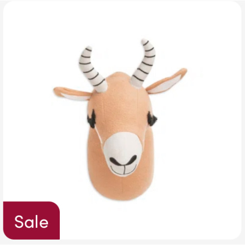 Crane Baby Handmade Antelope Plush Head Wall Décor for Safari Baby Nursery or Kid's Room | Wayfair