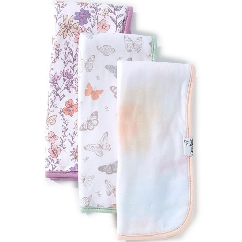 Copper Pearl Baby Girls Flora Print Oversized Burp Cloths 3-Pack