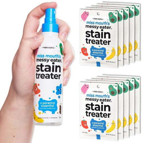 Eater Stain Treater Spray - Newborn & Baby Essentials - No Dry Cleaning Food, Grease, Coffee Off Laundry, Underwear, Fabric Household