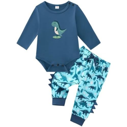 ZOEREA Newborn Baby Boy Clothes Dinosaur Outfit Infant Clothing 0-24 Months