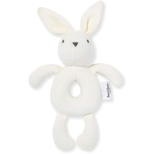 Burt's Bees Baby Unisex Infant Rattle Toy, Nursery Sensory Animal Plush Made with 100% Organic Cotton Shell and Polyester Fill, Sweet Bear, Bunny, or Dog Stuffed Animals for Babies
