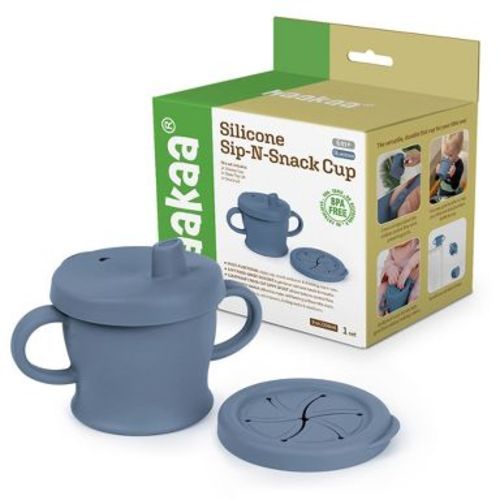 Haakaa Silicone Sip-N-Snack Cup 8 oz Bluestone